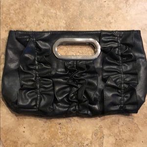 Ruffle handled clutch